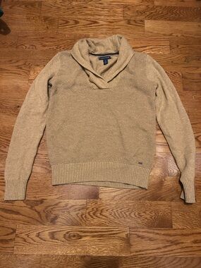 Tommy Hilfiger Shawl Collar Sweater - Tan